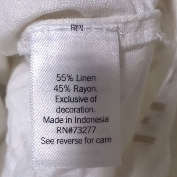 Sonoma White Relaxed Sleeveless Tank Top with Tie Front - Picture 4 of 4